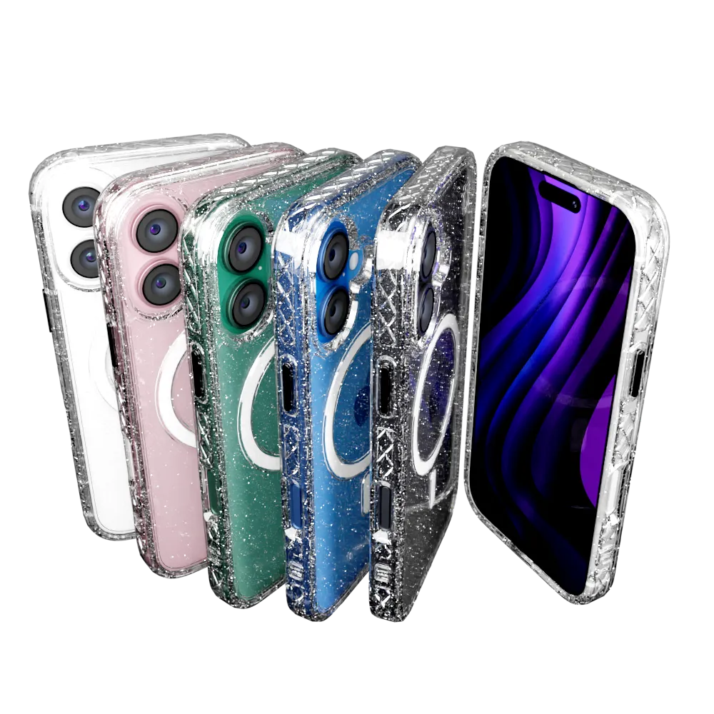 MagSafe® Case for Apple iPhone 16 Plus | Crystal Clear Sparkle | Magnitude Series