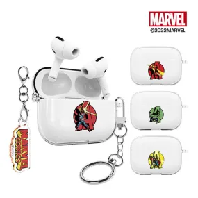 Marvel Comics Badge Clear Slim Apple AirPods Case Cover