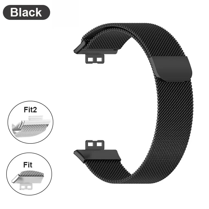 Metal Band For Huawei Watch Fit/Fit 2 Strap With Case TPU Screen Protector Watch Fit Bracelet Milanese Magnetic Loop Watchband