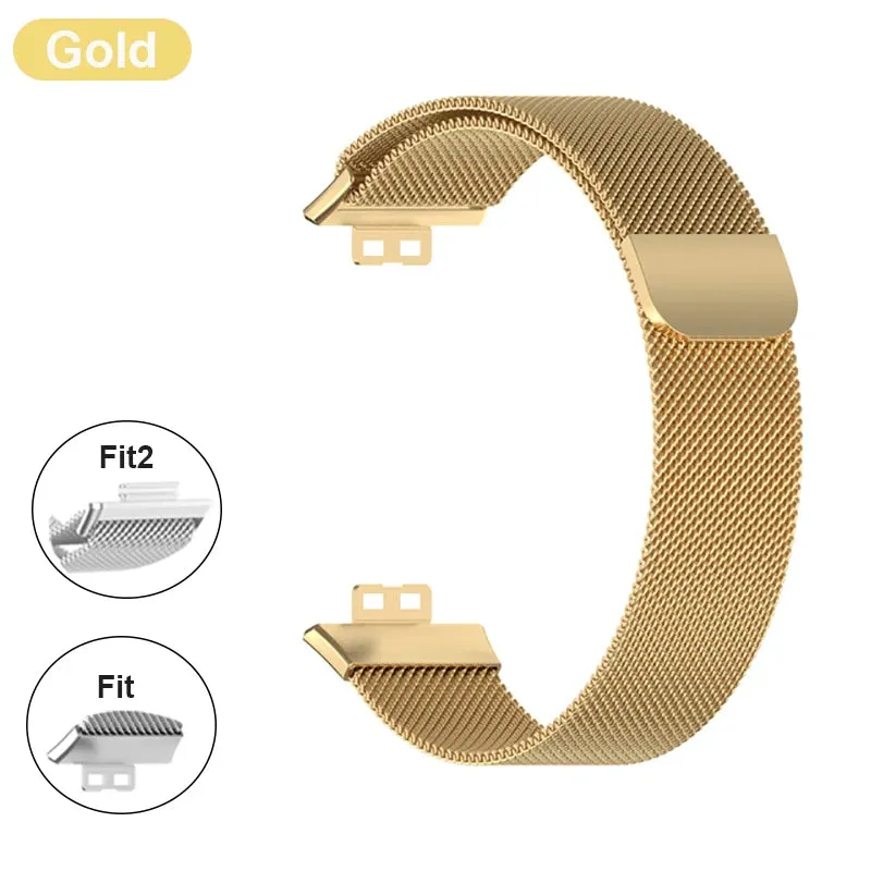 Metal Band For Huawei Watch Fit/Fit 2 Strap With Case TPU Screen Protector Watch Fit Bracelet Milanese Magnetic Loop Watchband