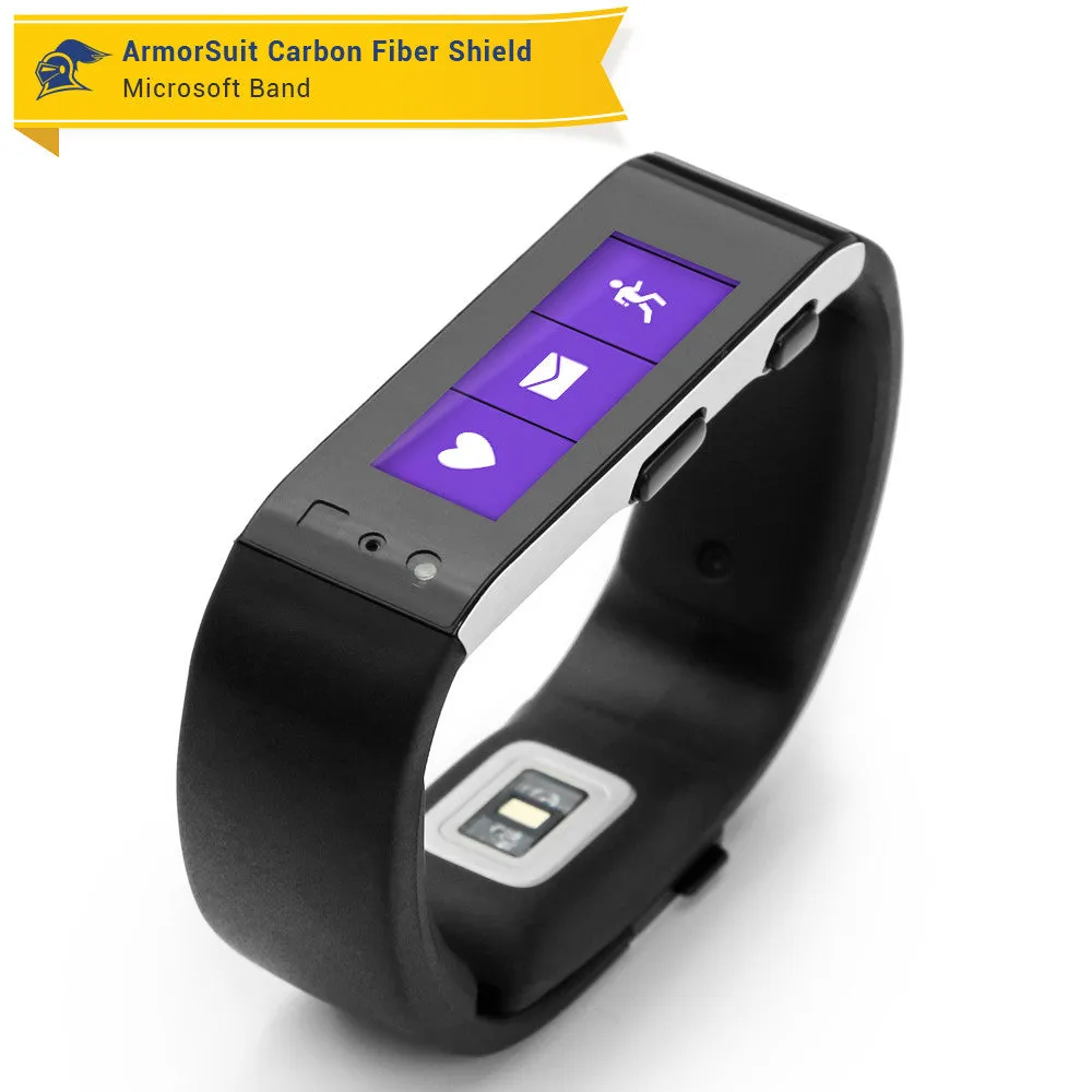 Microsoft Band Screen Protector   White Carbon Fiber Skin