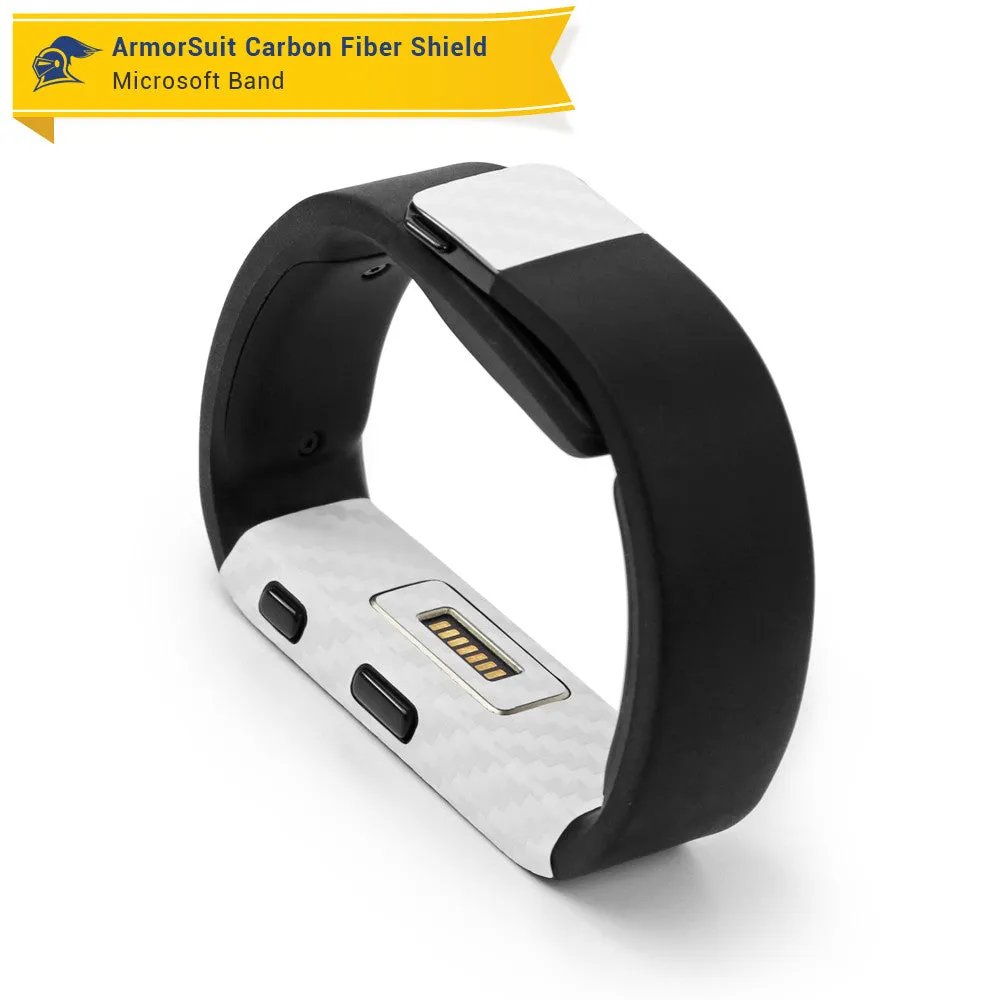 Microsoft Band Screen Protector   White Carbon Fiber Skin