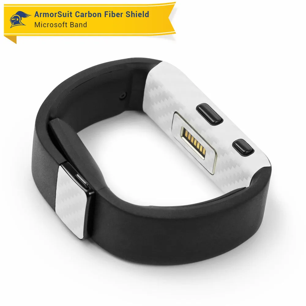 Microsoft Band Screen Protector   White Carbon Fiber Skin