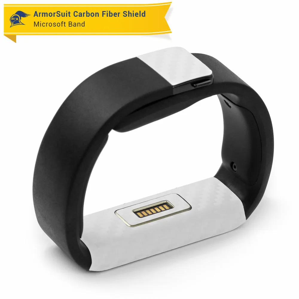 Microsoft Band Screen Protector   White Carbon Fiber Skin