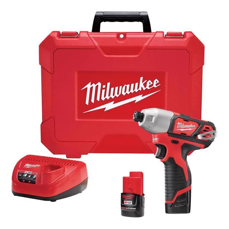 Milwaukee M12 1/4 in. Cordless Brushed Impact Driver Kit (Battery & Charger)