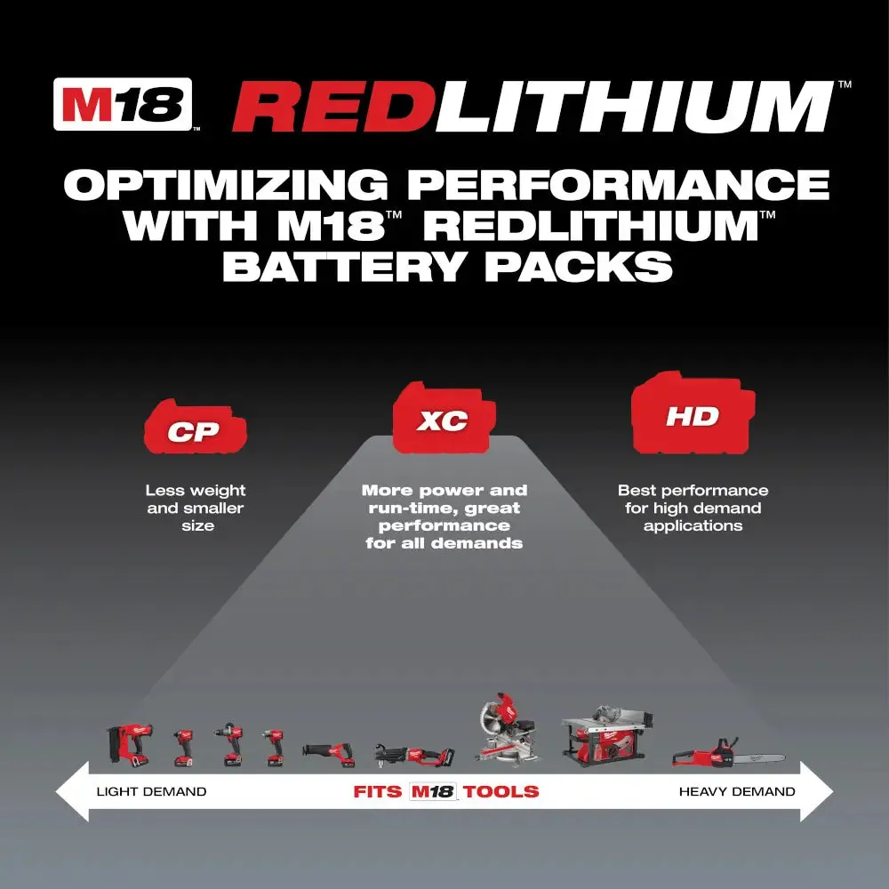 Milwaukee M18 REDLITHIUM XC5.0 Extended Capacity Battery Pack - 2 Pcs