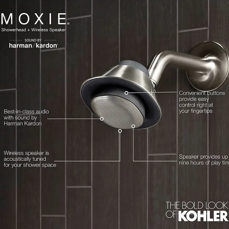 Moxie 1.75 gpm Bluetooth Showerhead Speaker in Polished Chrome