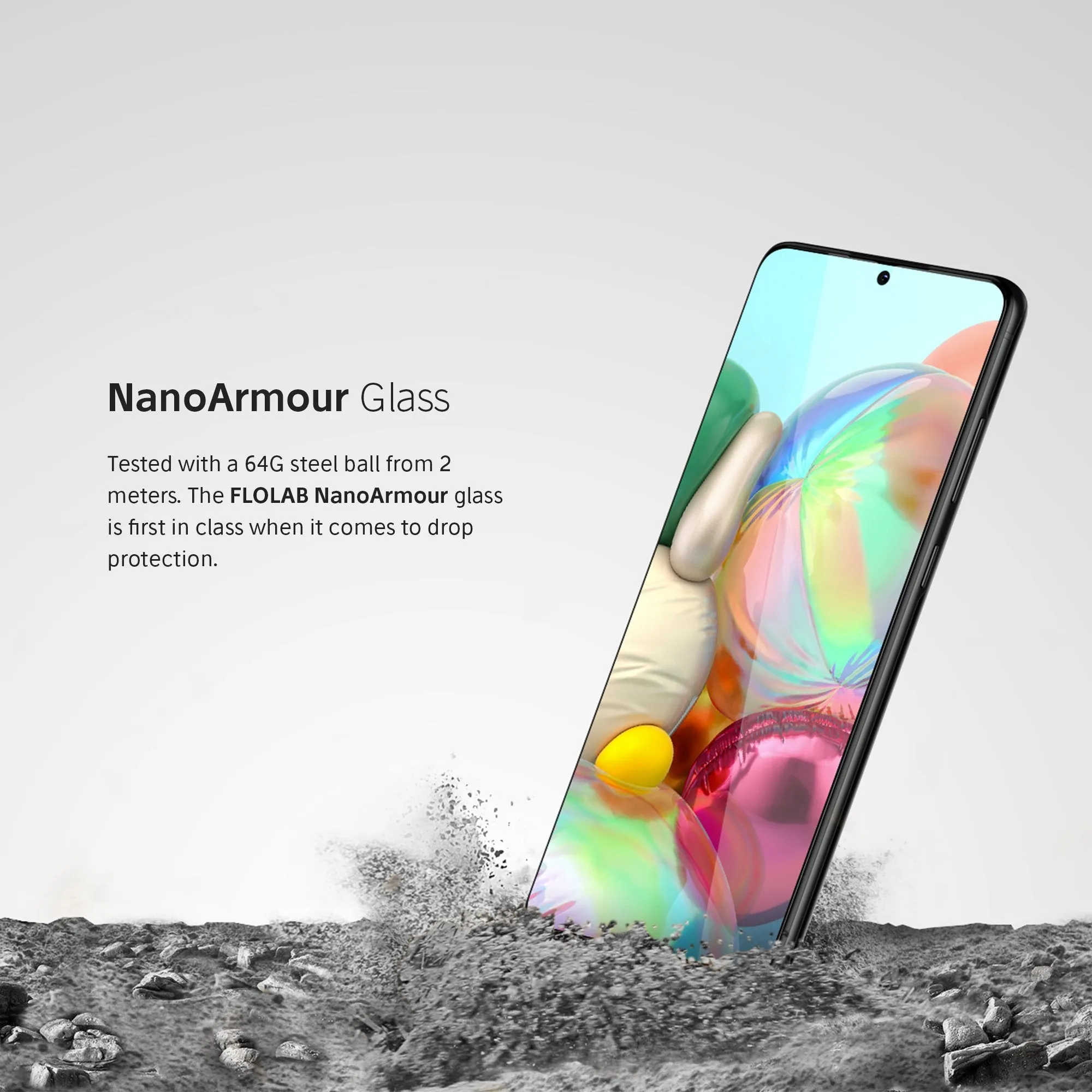 NanoArmour Best Samsung Galaxy A71 Screen Protector Case Friendly