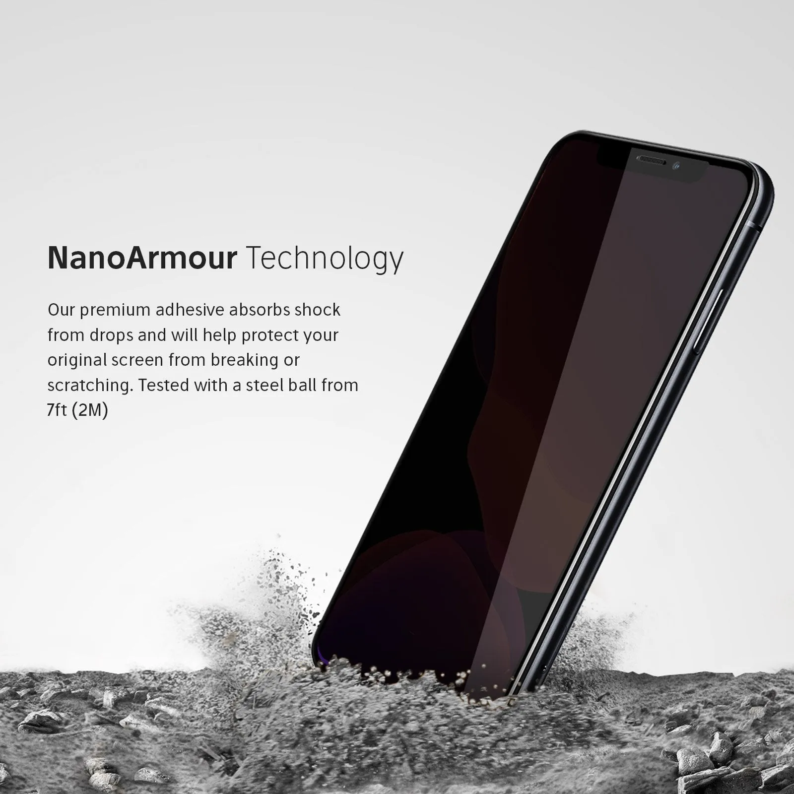 NanoArmour iPhone 11 Pro Max Privacy Screen Protector Case Friendly