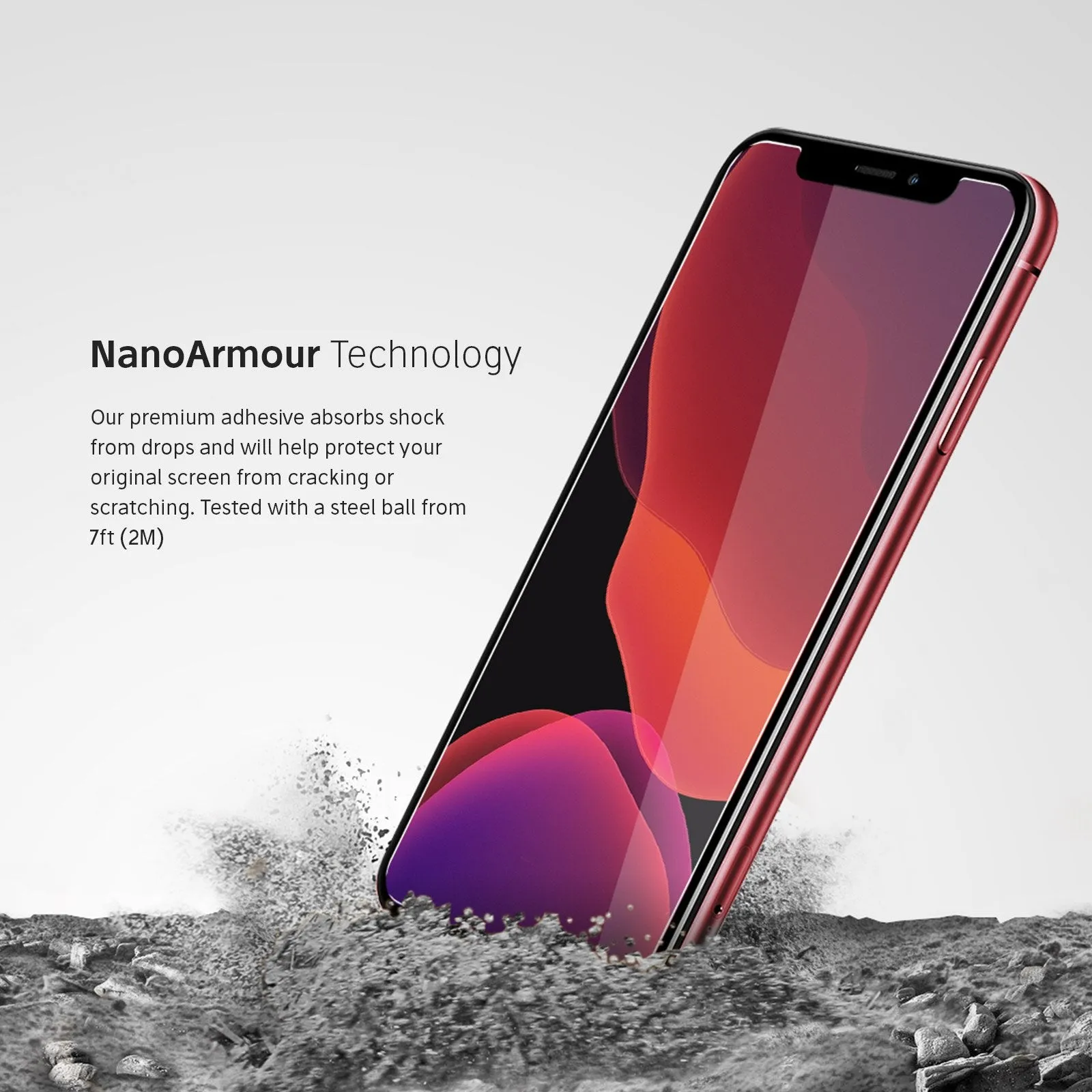 NanoArmour iPhone 11 Pro Screen Protector Antimicrobial Case Friendly