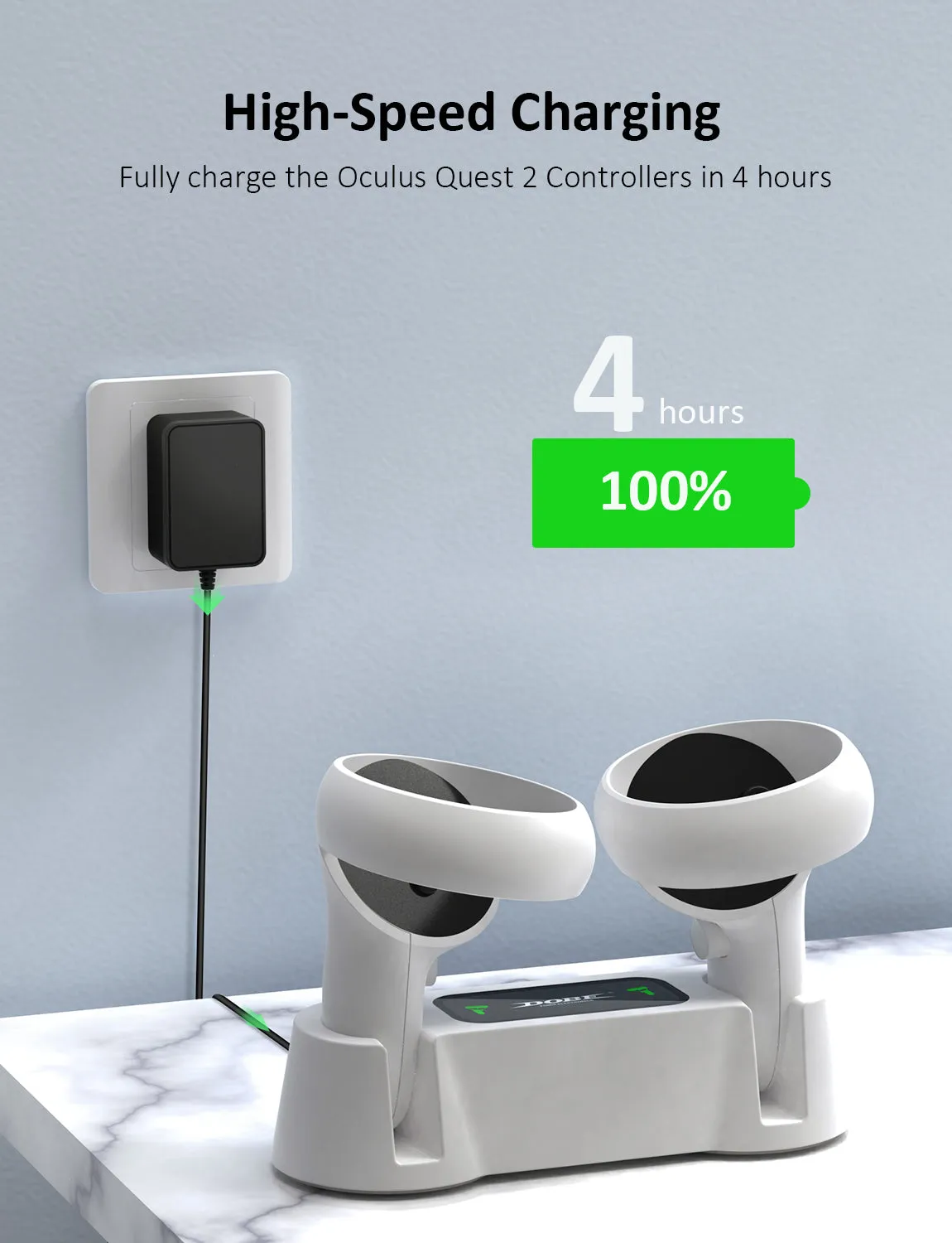 NexiGo Charging Dock for Oculus Quest 2 Touch Controllers