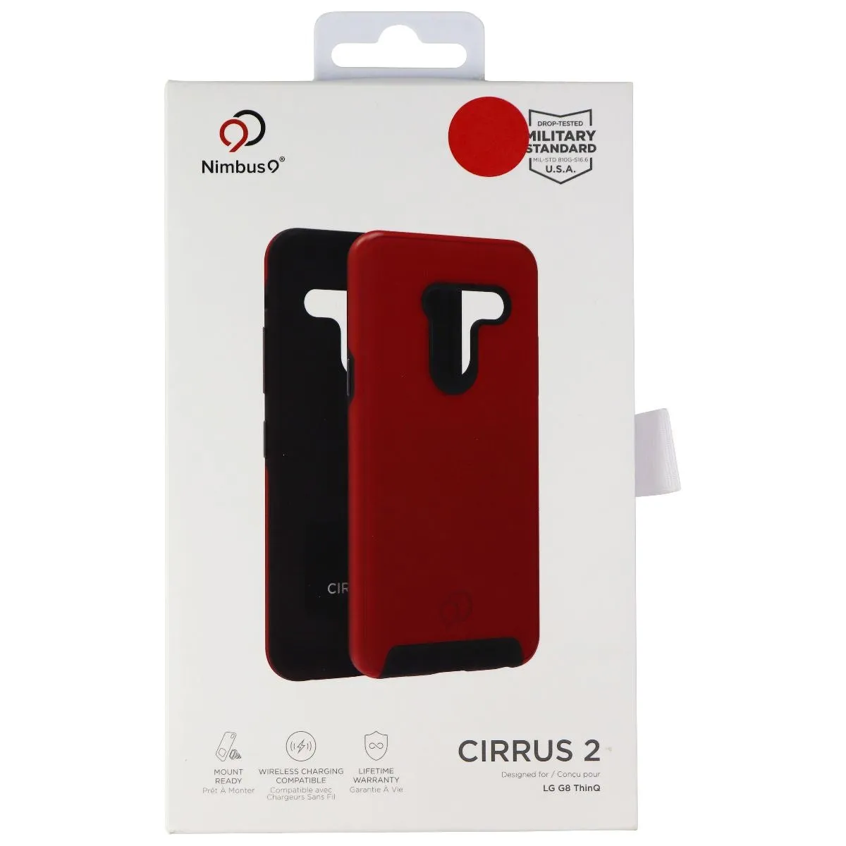 Nimbus9 Cirrus 2 Series Case for LG G8 ThinQ - Crimson Red/Black