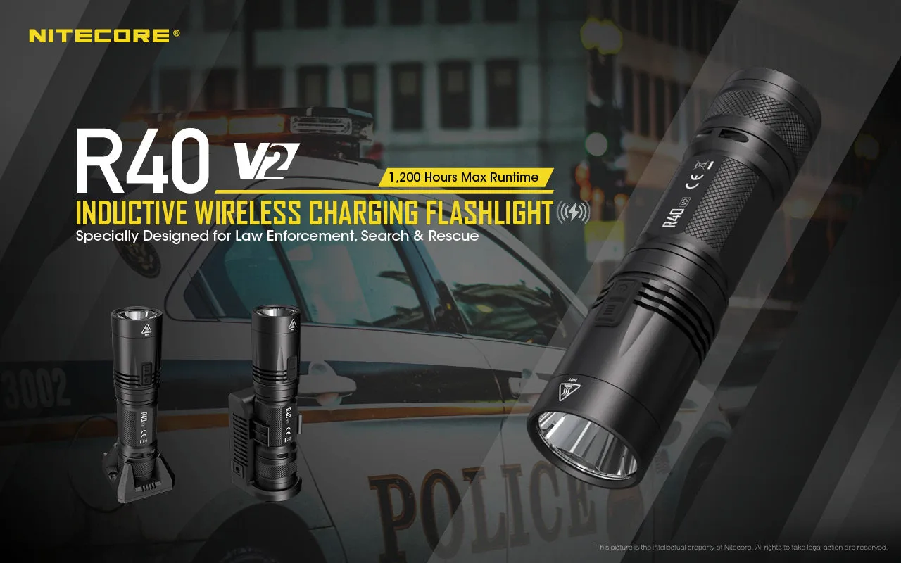 NITECORE 1000 LUMENS WIRELESS CHARGING FLASHLIGHT (R40 V2)