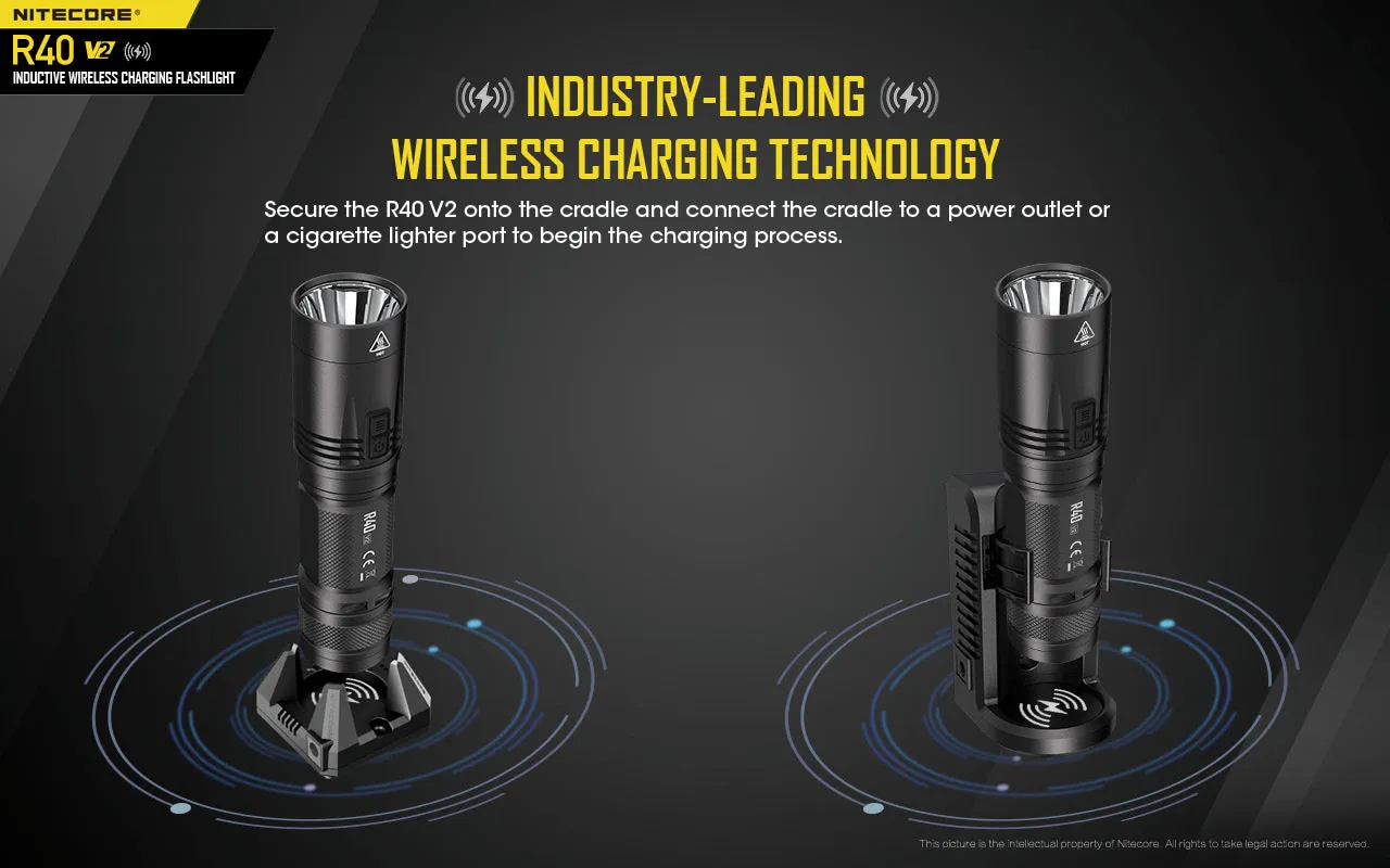 NITECORE 1000 LUMENS WIRELESS CHARGING FLASHLIGHT (R40 V2)