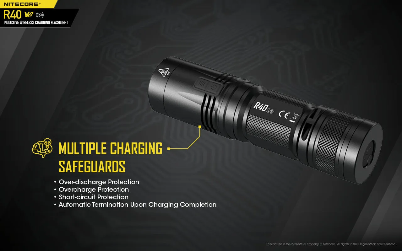 NITECORE 1000 LUMENS WIRELESS CHARGING FLASHLIGHT (R40 V2)