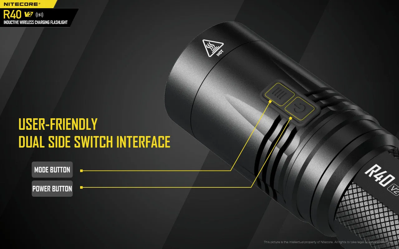 NITECORE 1000 LUMENS WIRELESS CHARGING FLASHLIGHT (R40 V2)