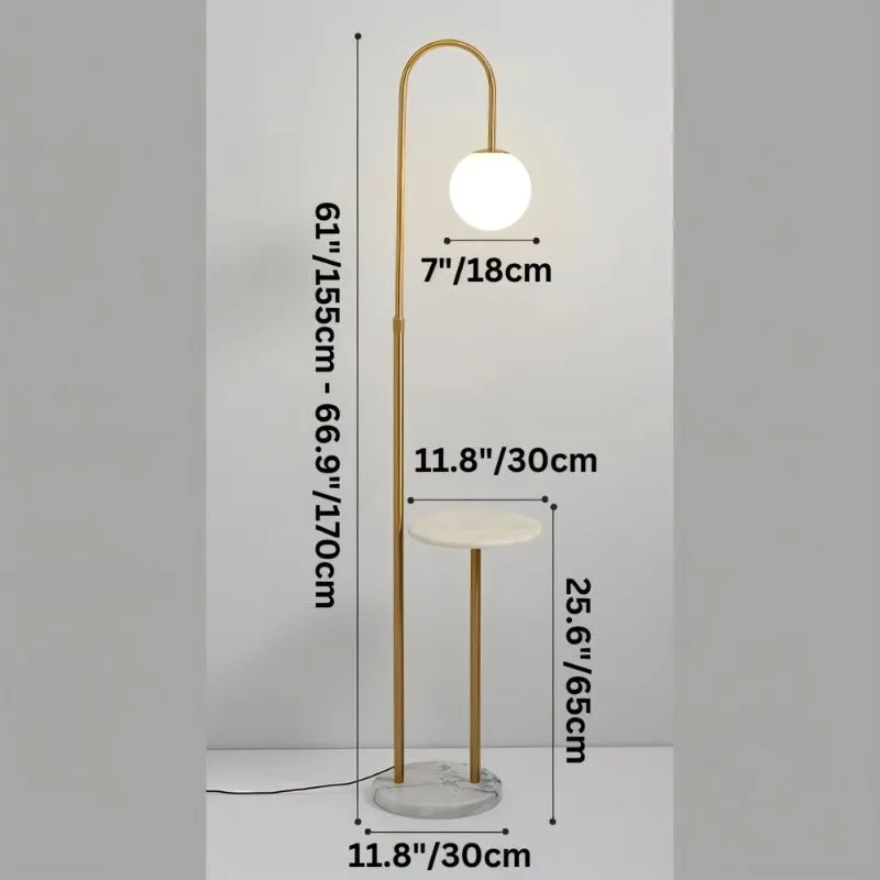 Okul Floor Lamp With Smart Side Table