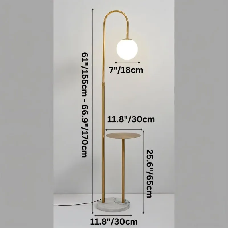 Okul Floor Lamp With Smart Side Table