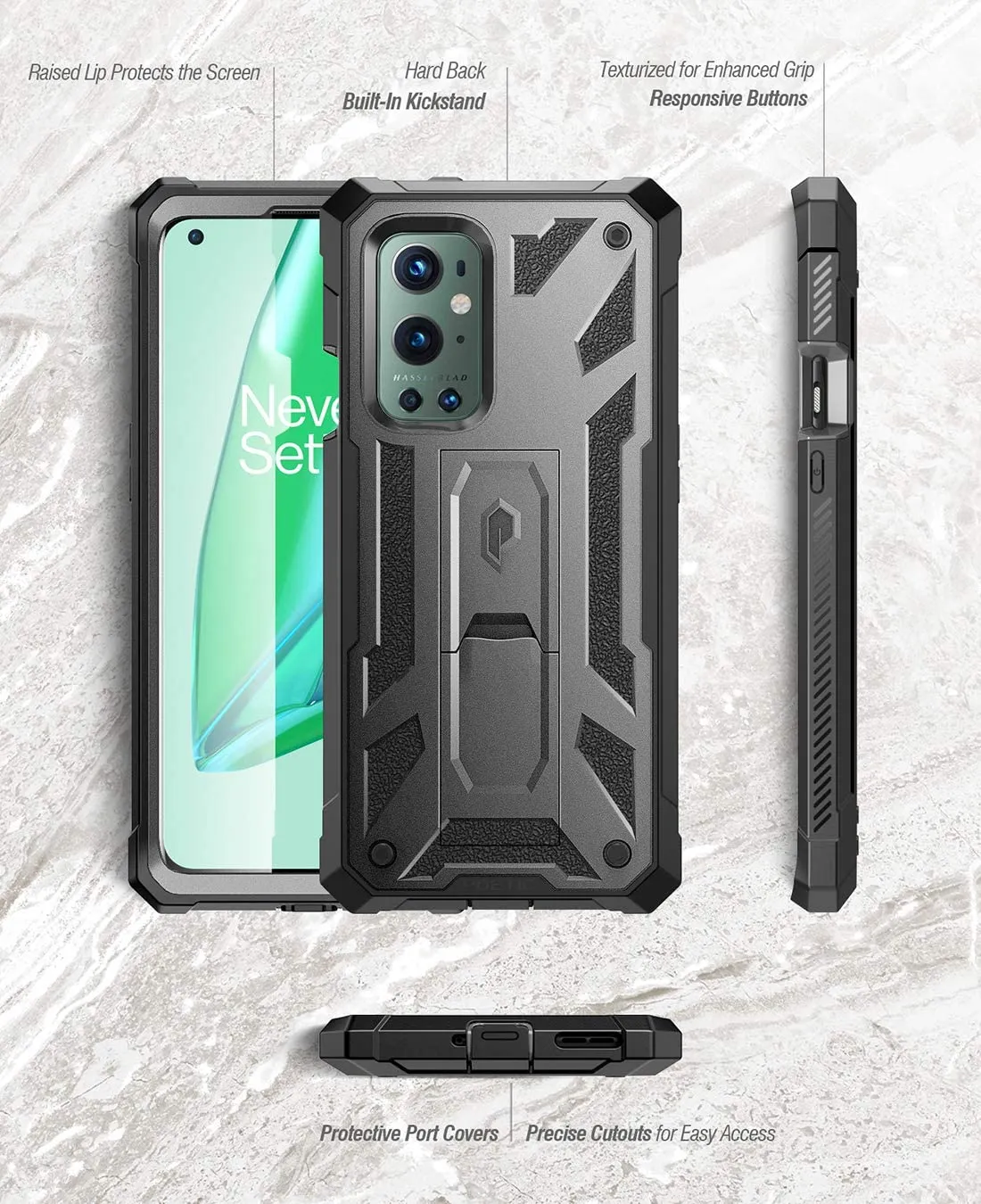 OnePlus 9 Pro Case With Kickstand Built-in Screen Protector