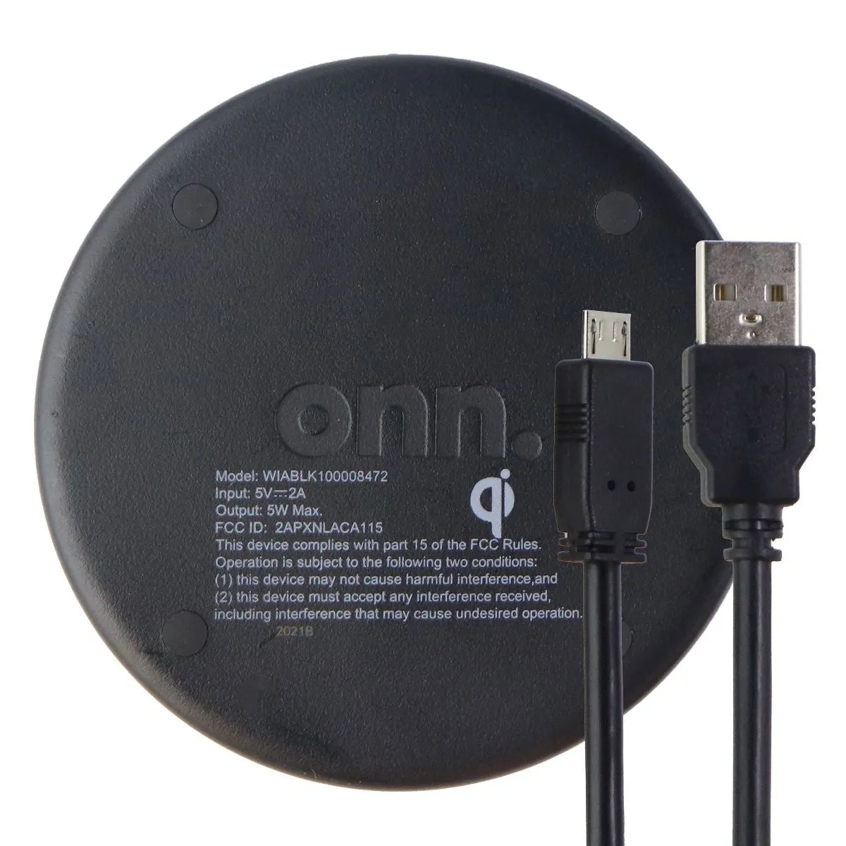 Onn (5V/2A) 5-Watt Wireless Qi Charging Pad for Qi Smartphones - Black