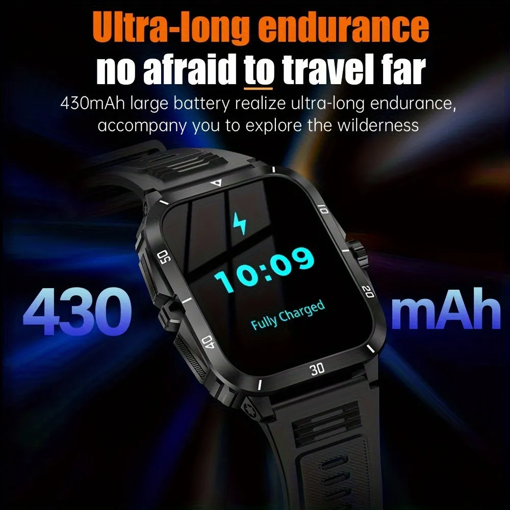 Outdoor Smart Watch (Answer/Make Calls), Sport Fitness Watch For iPhone And Androidos Phones, Waterproof Smart Watch With 100 Sport Modes/Long Battery Life