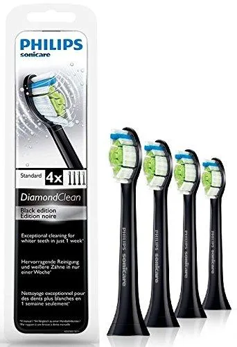 Philips DiamondClean Black Replacement Heads – 4 Pack