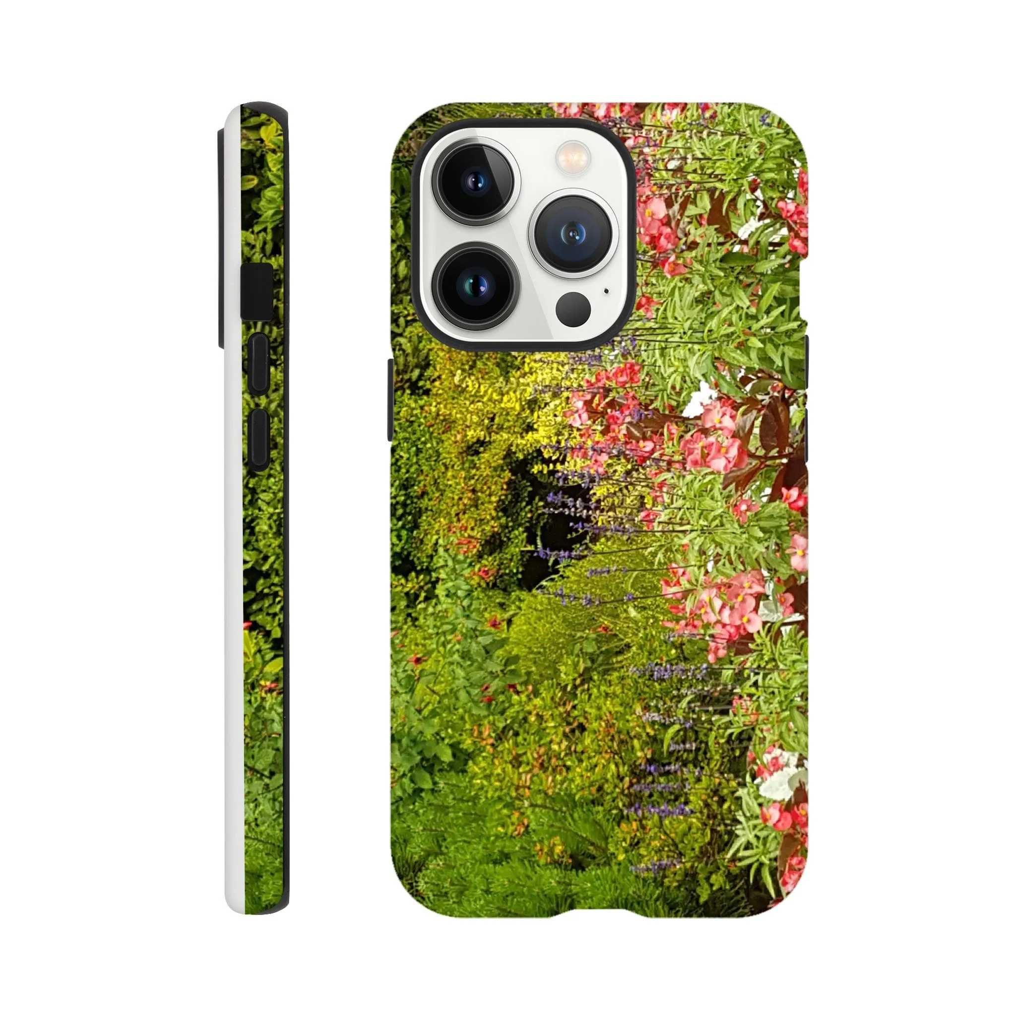 Pink flower garden phone case