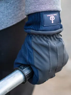 Posh Muckerz® GRANITE GREY / NAVY CONTRAST Riding Gloves