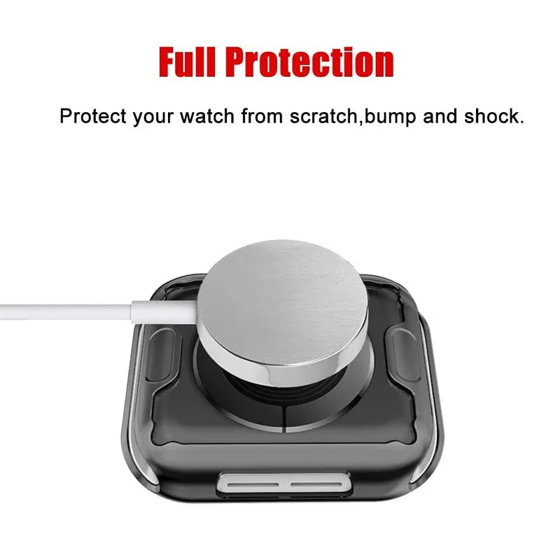 ProBefit 360 Slim Watch Cover for Apple Watch Case 5 4 3 2 1 42MM 38MM Soft Clear TPU Screen Protector for iWatch 4 3 44MM 40MM