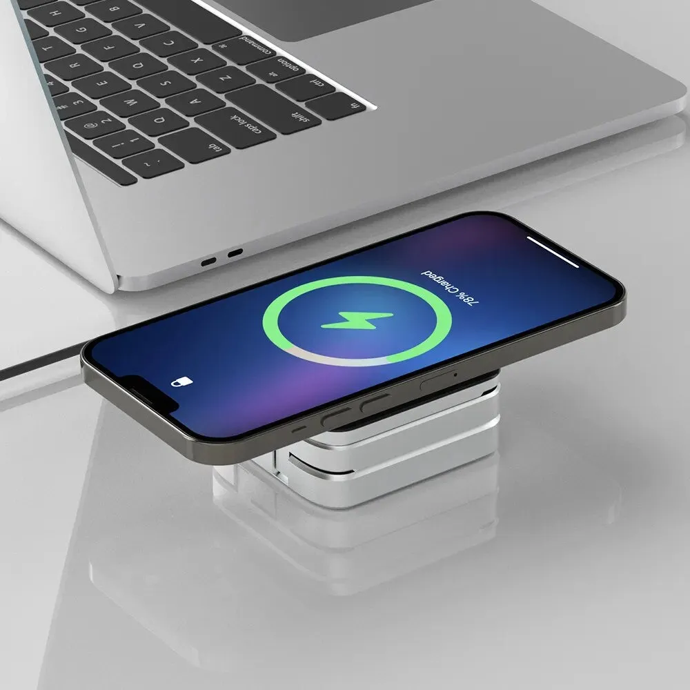 Professional title: "Versatile Foldable Magnetic Wireless Charger Stand for iPhone 15, 14, 13 Pro/Max/Plus and AirPods 3/2 - Fast Charging Dock and Holder"