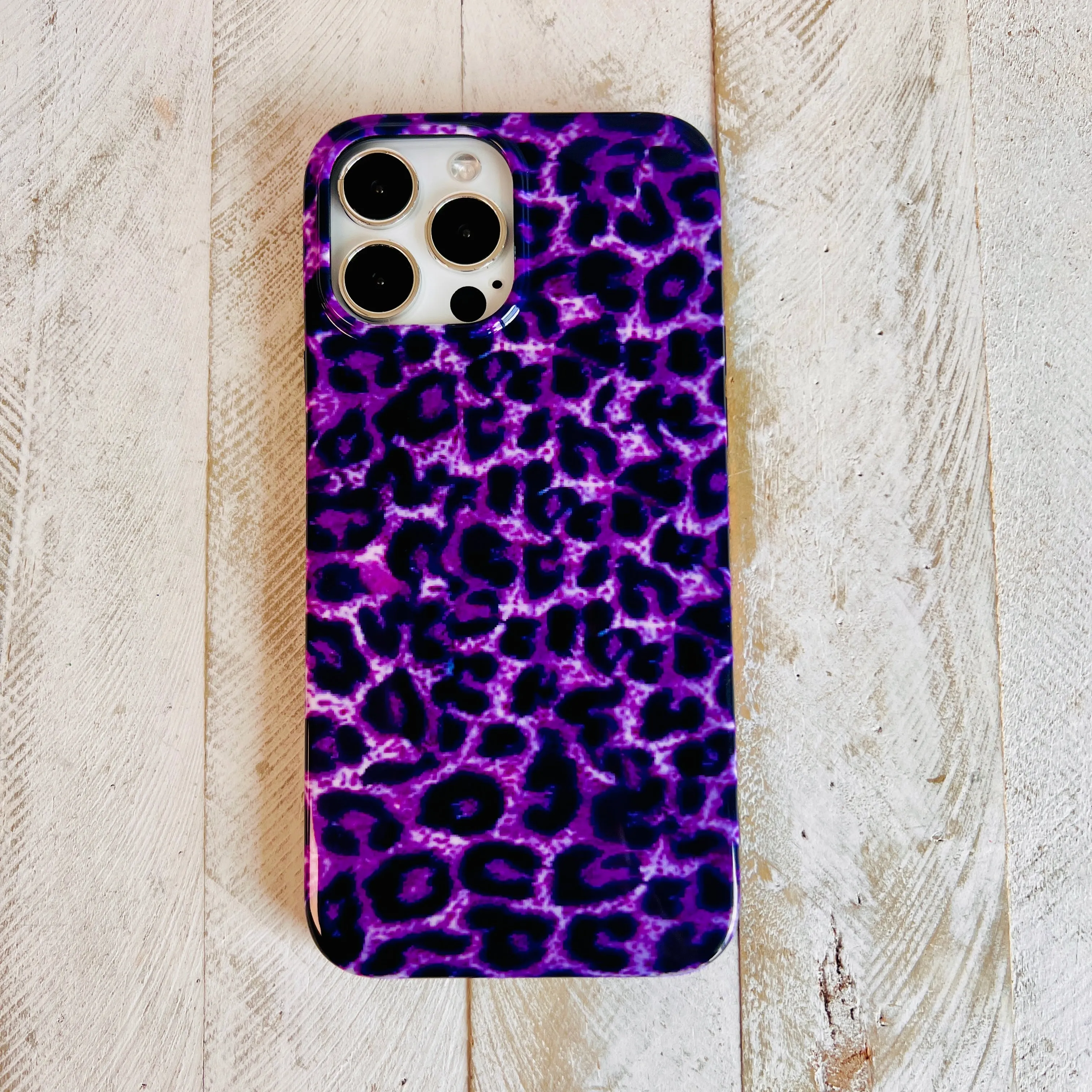 Purple Leopard Phone Case For iPhone