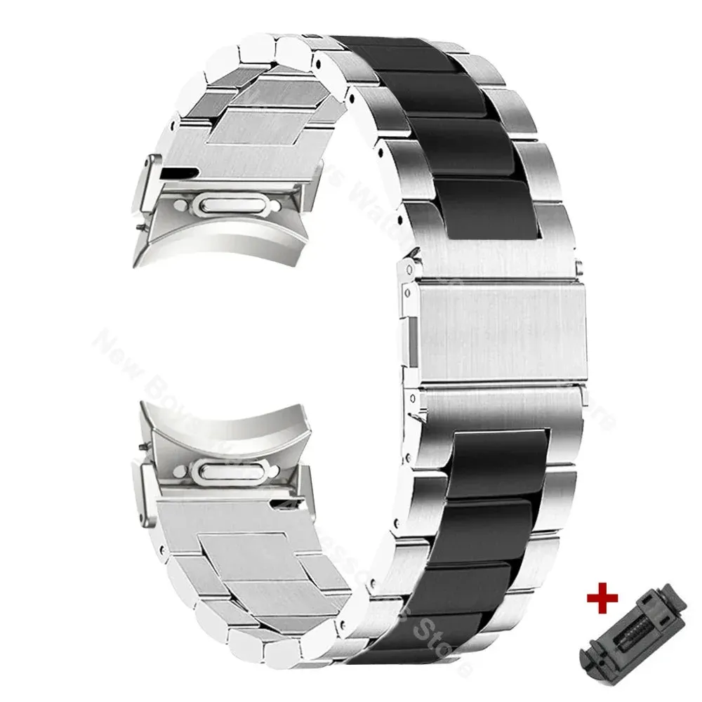 Quick fit stainless steel band for Samsung Galaxy Watch 7 6 4 5 pro 40 44mm 45 42 46mm no gap strap for watch6 classic 43mm 47mm