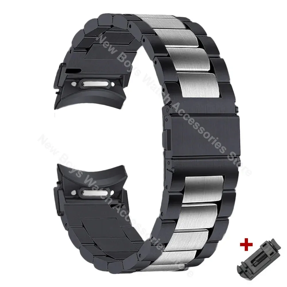 Quick fit stainless steel band for Samsung Galaxy Watch 7 6 4 5 pro 40 44mm 45 42 46mm no gap strap for watch6 classic 43mm 47mm