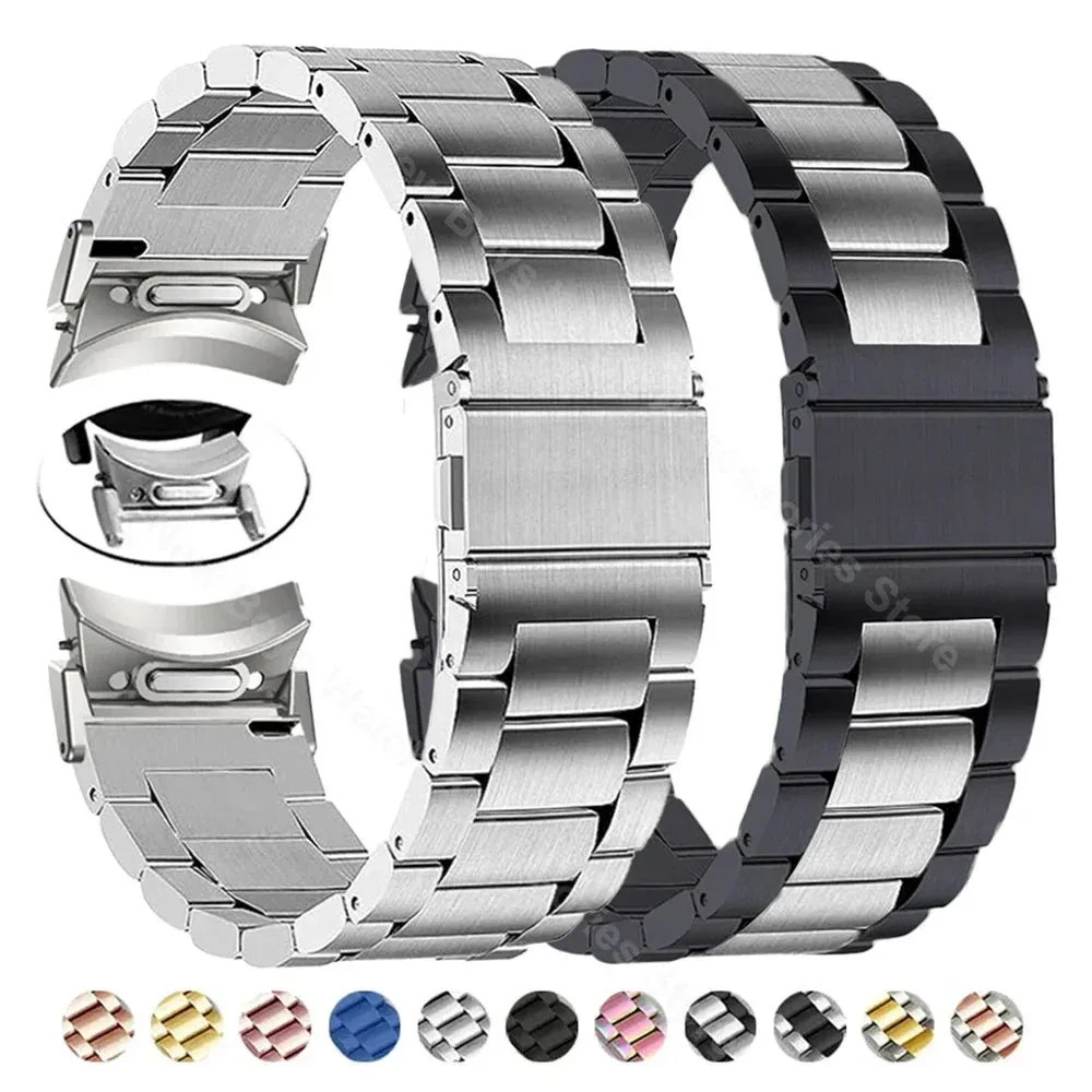 Quick fit stainless steel band for Samsung Galaxy Watch 7 6 4 5 pro 40 44mm 45 42 46mm no gap strap for watch6 classic 43mm 47mm