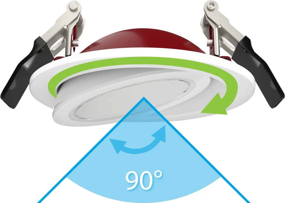 RAB FGIMBAL4 9W LED 4" Downlight Gimbal Selectable CCT Fire Resistant