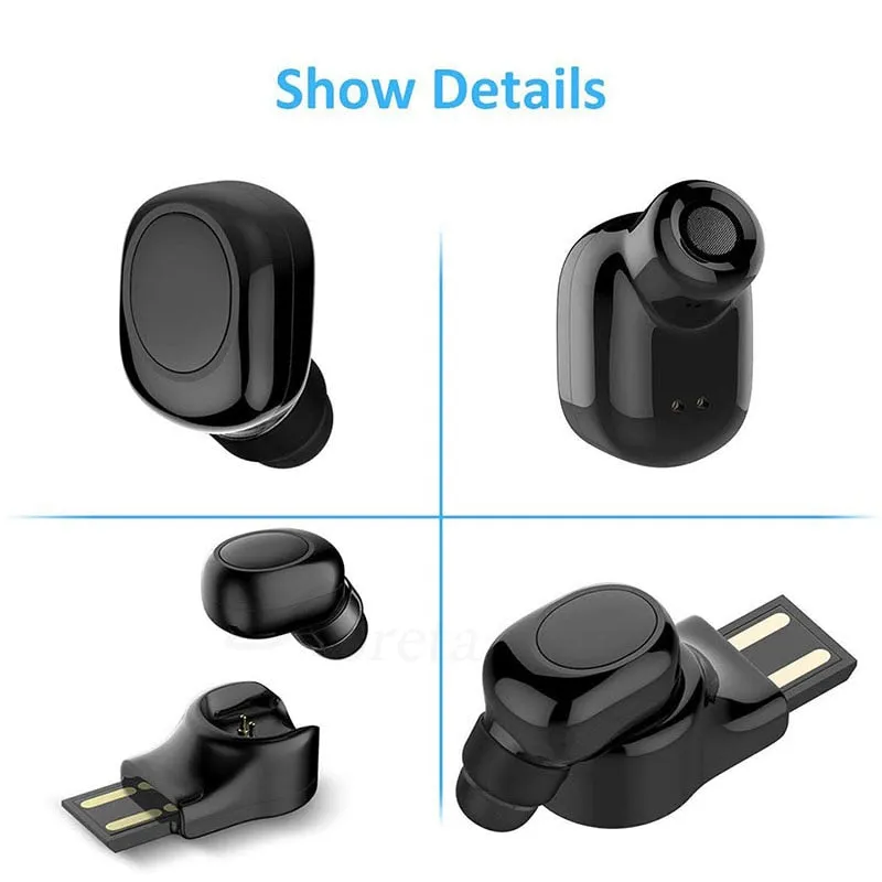 Roreta Mini Wireless Bluetooth Headset X11 Car Bluetooth earphone handsfree USB Magnetic Charging with mic Bluetooth Earbud