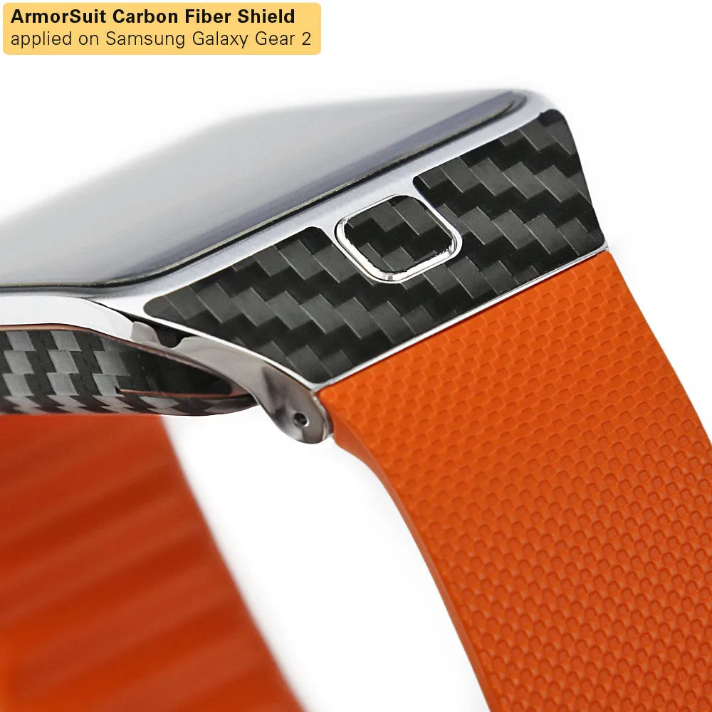 Samsung Galaxy Gear 2 Screen Protector   Black Carbon Fiber Film Protector