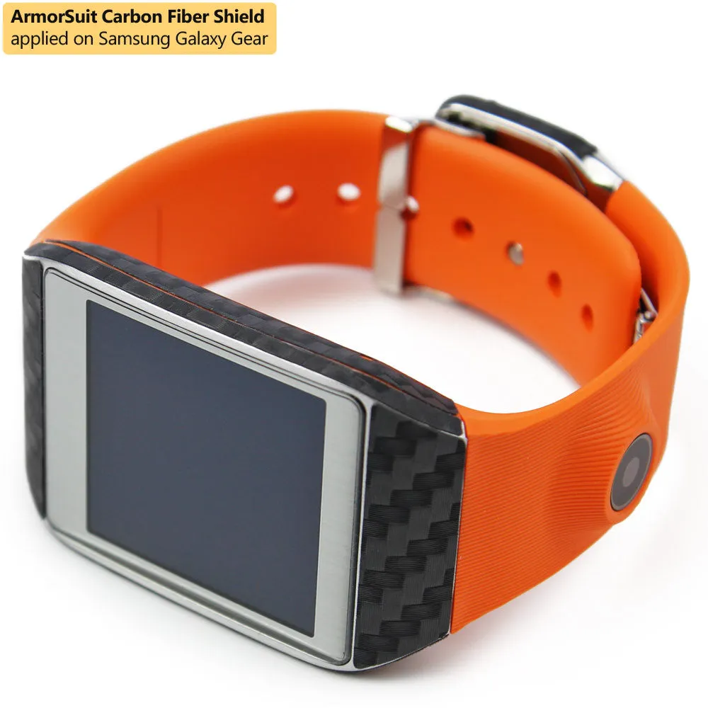 Samsung Galaxy Gear Screen Protector   Black Carbon Fiber Skin Protector