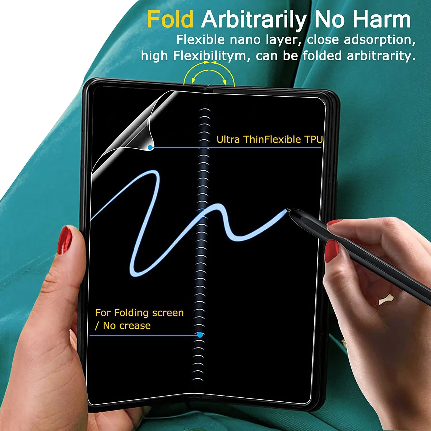 Samsung Galaxy Z Fold 4 5G Screen Protector 3 Pack Tempered Glass Positioner Accessories