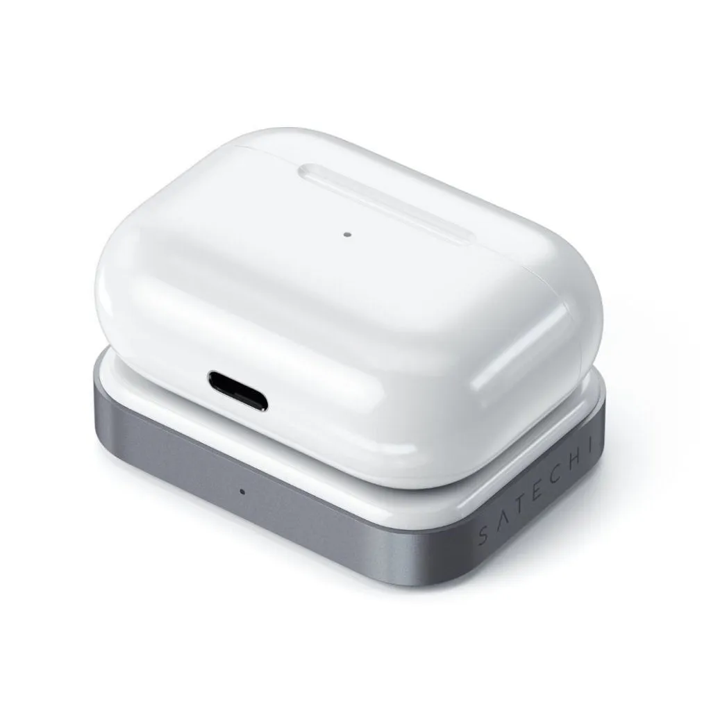 Satechi 5W Wireless Charging Dock Til Apple AirPods (1 & 2. gen.) / AirPods Pro (1 & 2 gen.) Oplader - Hvid