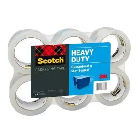 Scotch Heavy Duty Shipping Packaging Tape 1.88" x 60.15 yd - 6/Pack