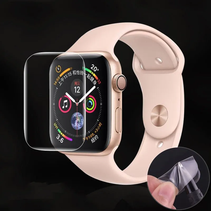 Screen Protector Clear Full Coverage Protective Film for iWatch 4 5 40MM 44MM Not Tempered Glass for Apple Watch 3 2 1 38MM 42MM