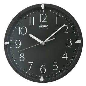 Seiko Clock QHA007-K Black Wall Clock