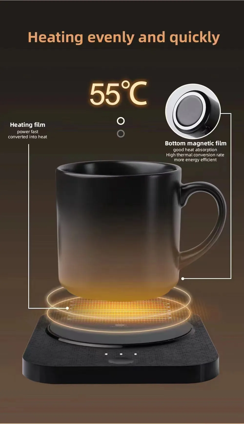 Self Heating Mug With Wireless Smart Charging