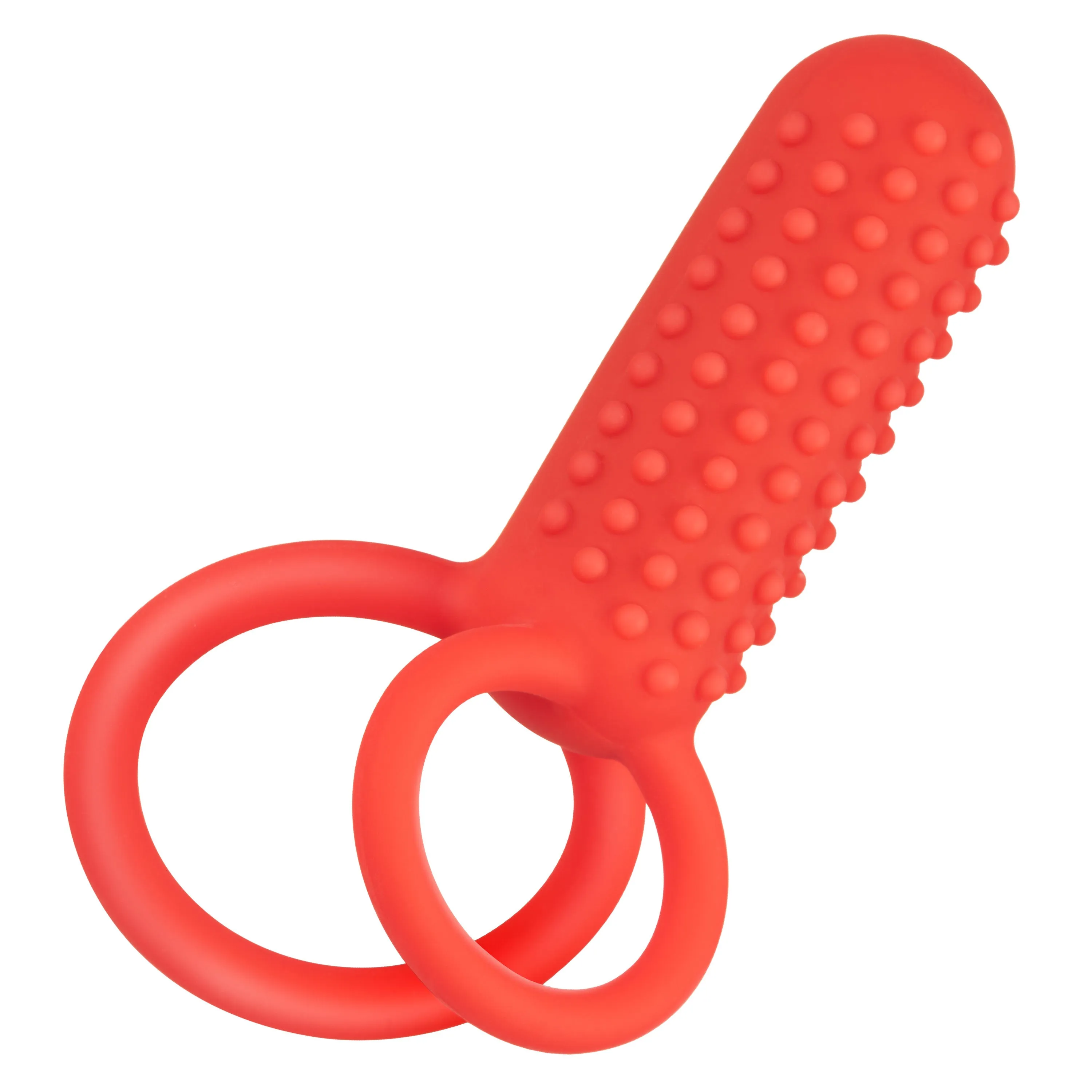 Silicone Rechargeable Vertical Dual Enhancer - Red