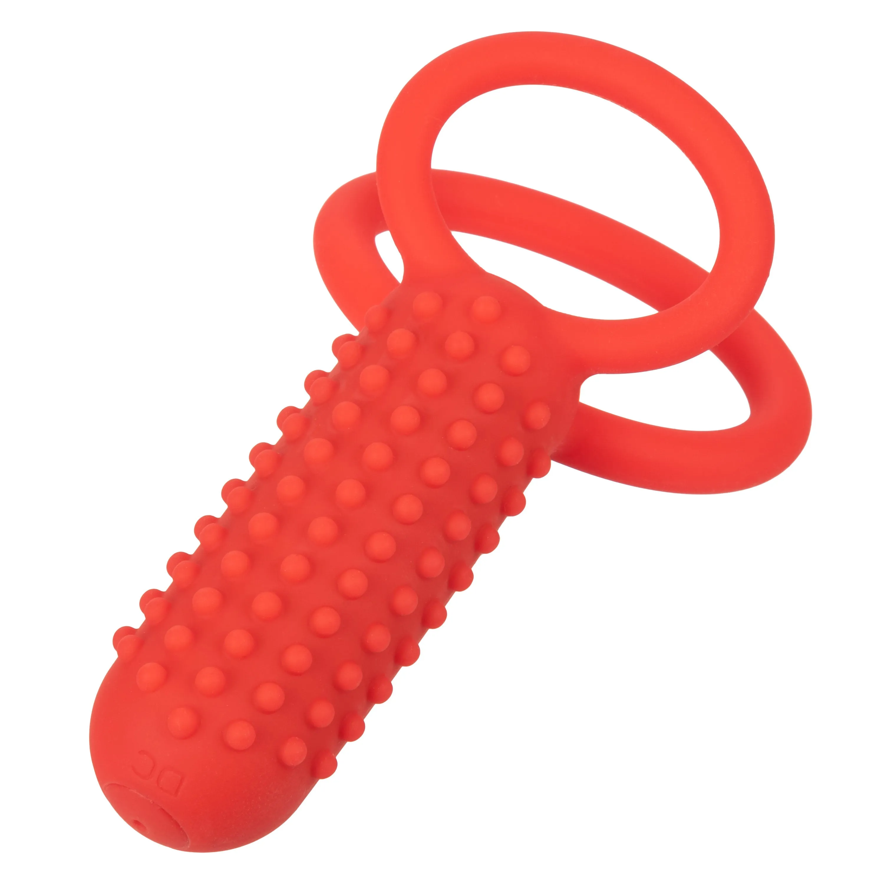 Silicone Rechargeable Vertical Dual Enhancer - Red