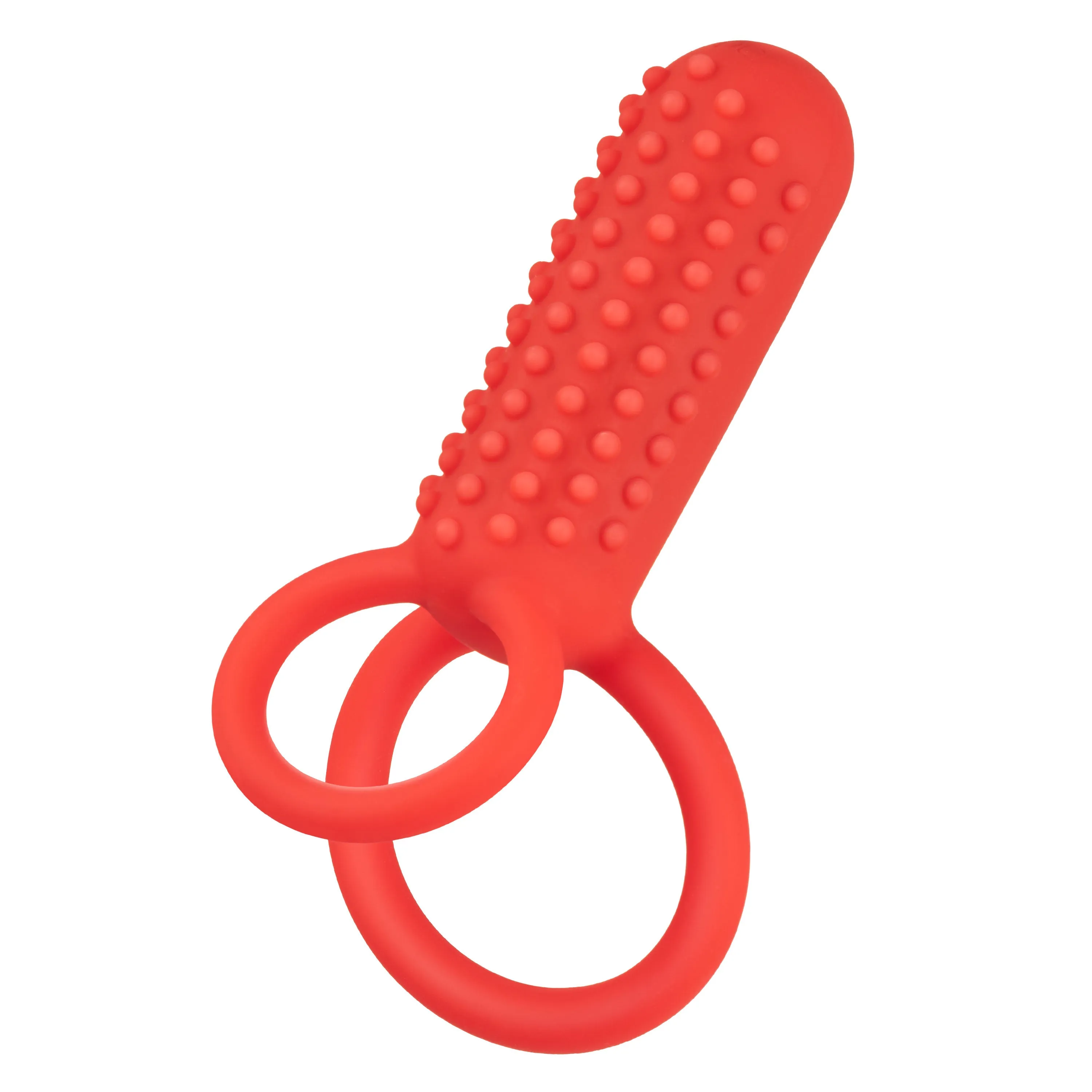 Silicone Rechargeable Vertical Dual Enhancer - Red