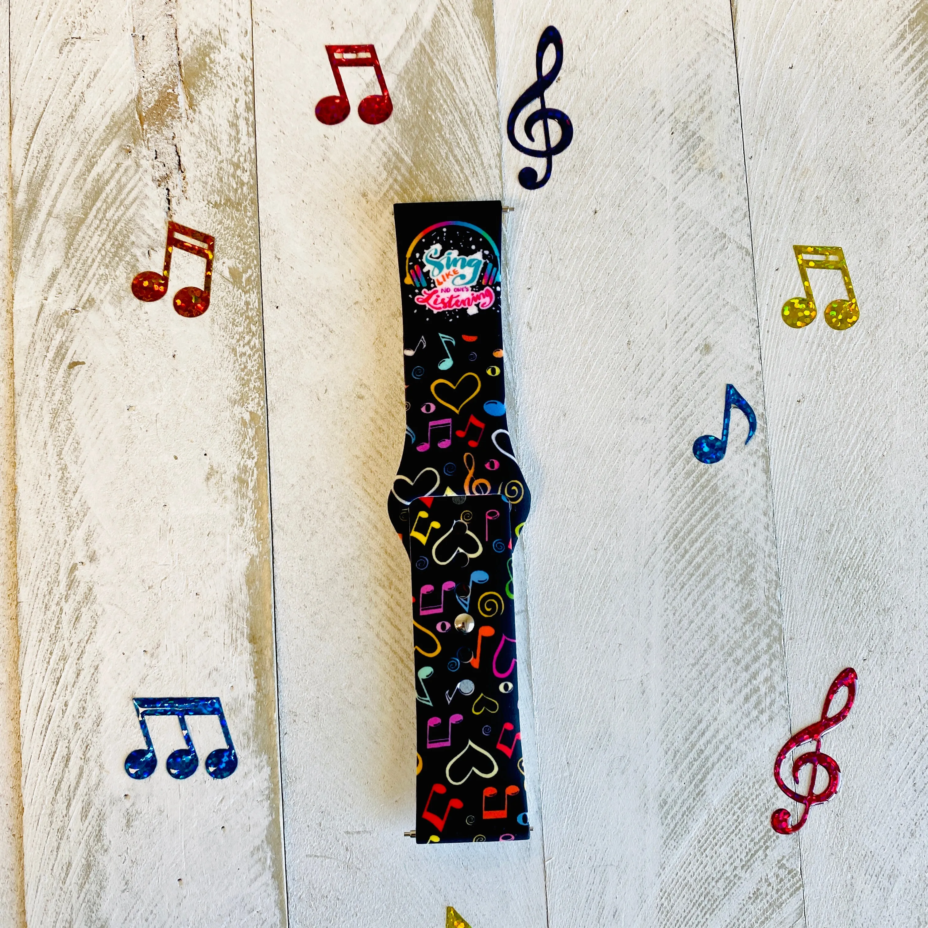 Sing Print Silicone Band For Fitbit Versa 1/2