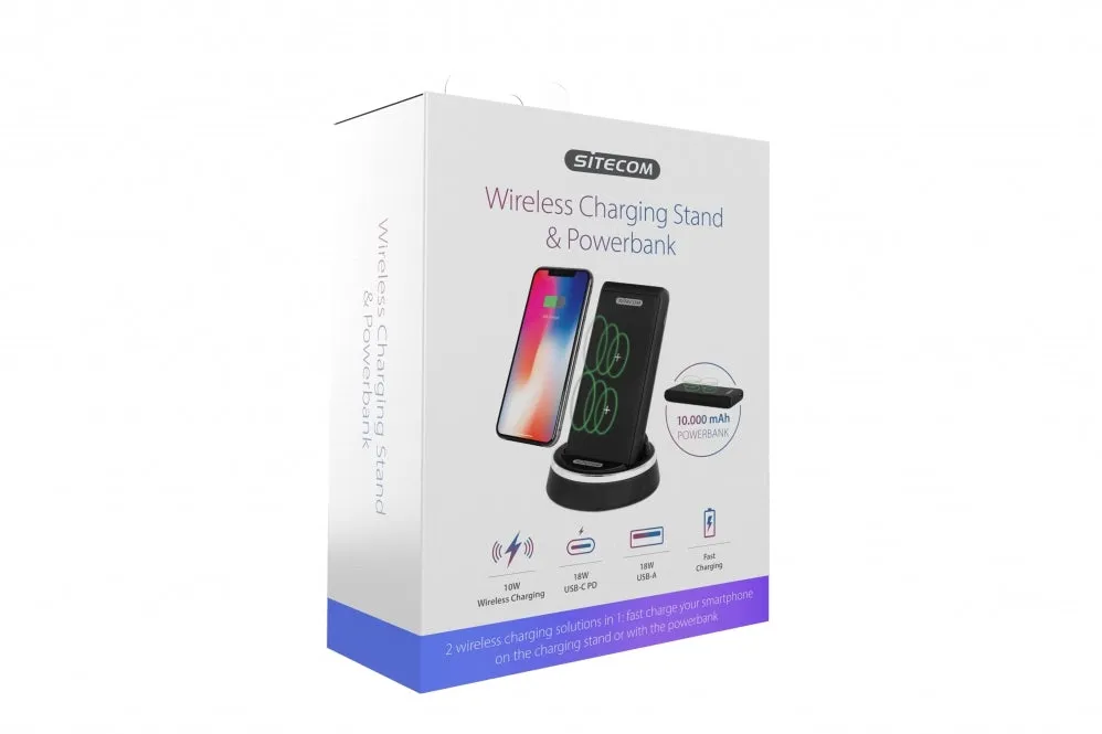 Sitecom CH-005 Wireless Charging Stand & Powerbank