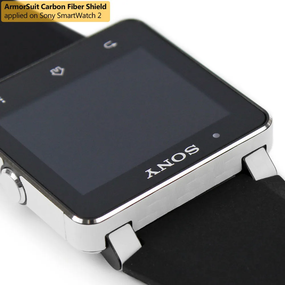 Sony SmartWatch 2 Screen Protector   White Carbon Fiber Film Protector